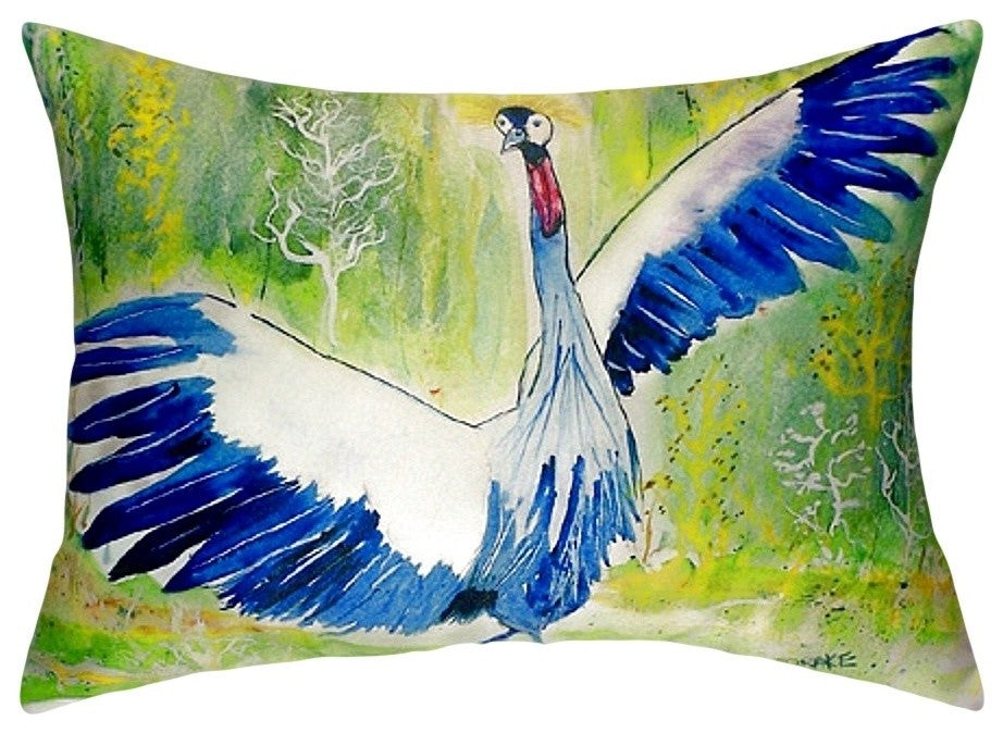 Dancing Crane No Cord Pillow - Set of Two 16x20