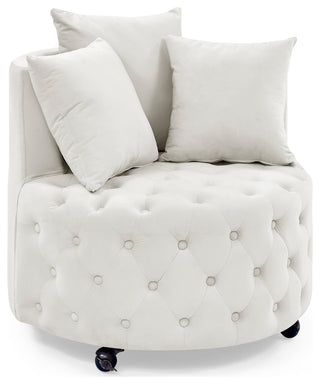 Gewnee Velvet Upholstered Swivel Chair
