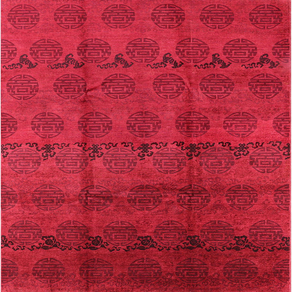 Ahgly Company Indoor Square Mid-Century Modern Area Rugs, 6' Square