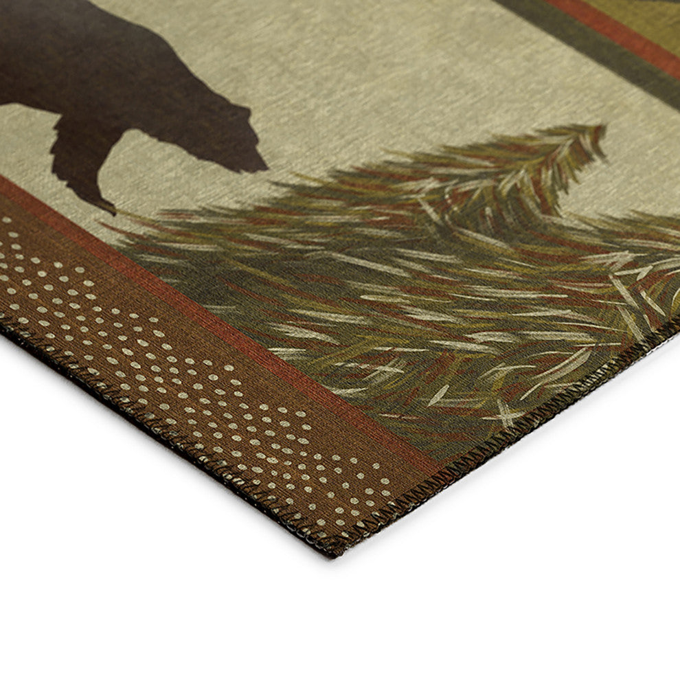 Indoor/Outdoor Excursion EX1 Beige Machine Washable 10' x 14' Rug