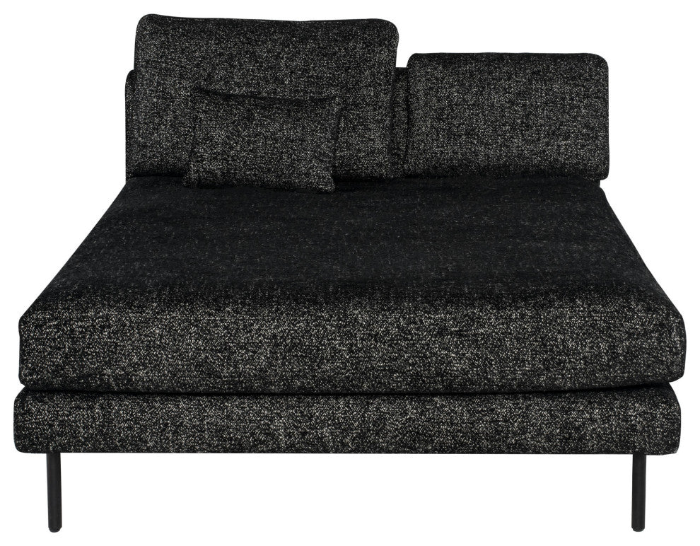 Gigi Salt & Pepper Fabric  Modular Sofa Chaise