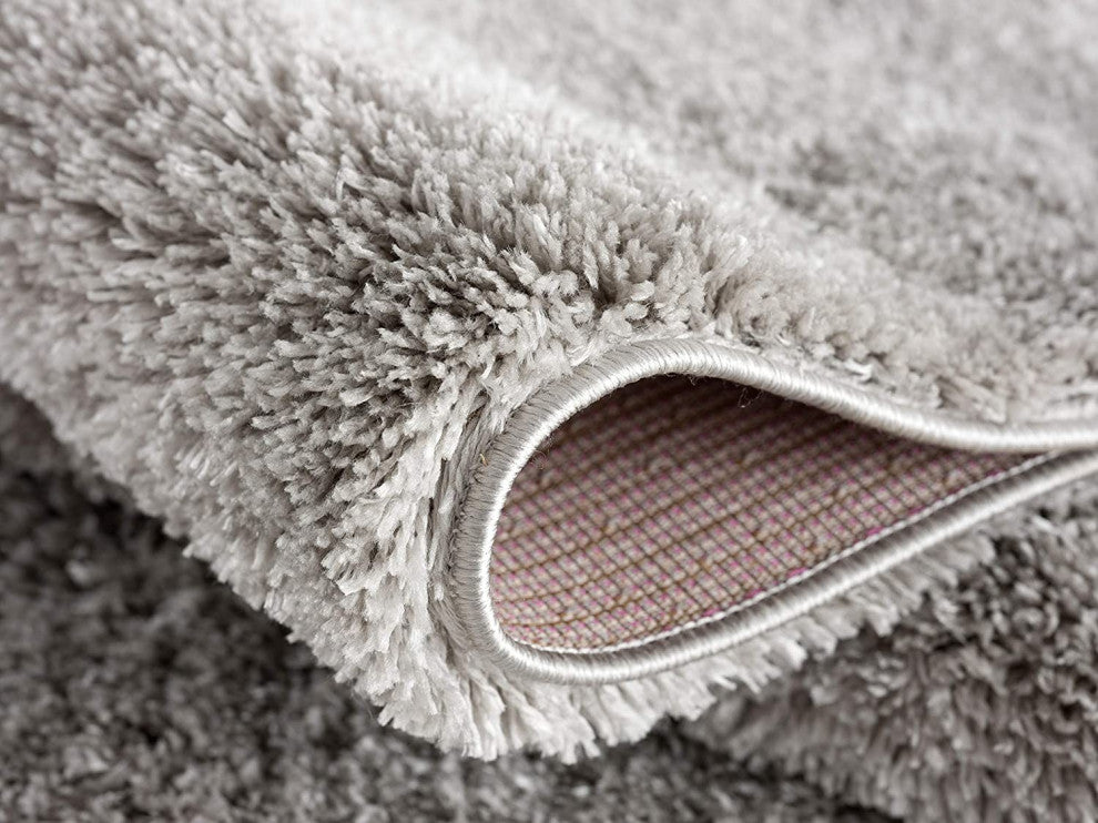 8"x11" Gray Modern Solid Shag Area Rug