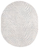 Unique Loom Meghan Finsbury Rug, Gray and Ivory, 7'10"x10' Oval
