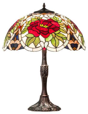 Meyda Lighting 232798 26" High Renaissance Rose Table Lamp