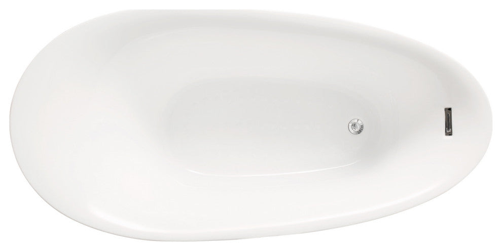 Loja 67" x 33" Soaking Bathtub, White Finish