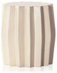 Gem Outdoor End Table-Parchment White