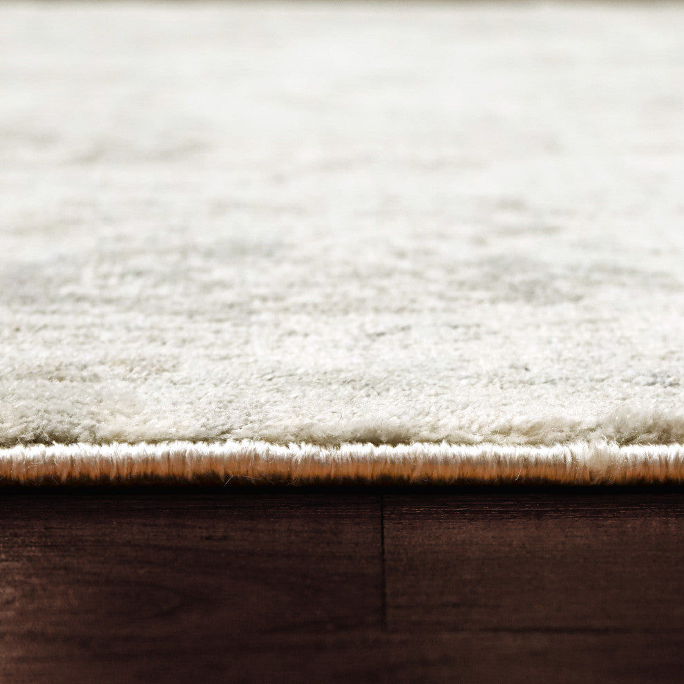 Castilla Ivory And Gray Area Rug, 6.7'x9.6'