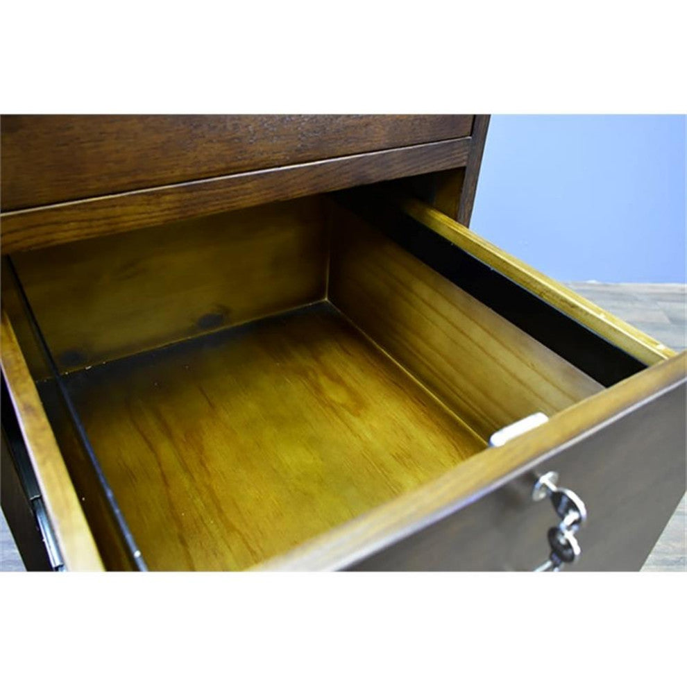Mission Quarter Sawn White Oak 4 Drawer File Cabinet, Walnut