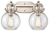 Innovations Lighting 410-2W-SN-7CL-LED Sphere 2 Light 17" Bath Vanity Light