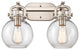 Innovations Lighting 410-2W-SN-7CL-LED Sphere 2 Light 17" Bath Vanity Light
