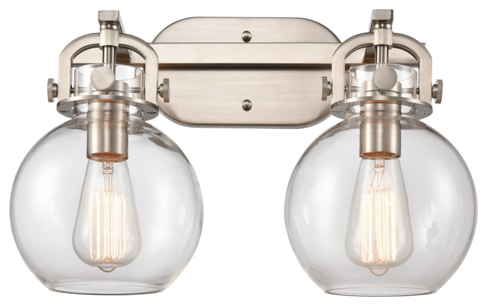 Innovations Lighting 410-2W-SN-7CL-LED Sphere 2 Light 17" Bath Vanity Light