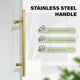 56"“60"Wx76" Frameless Sliding Shower Door With Clear Glass, Titanium Gold