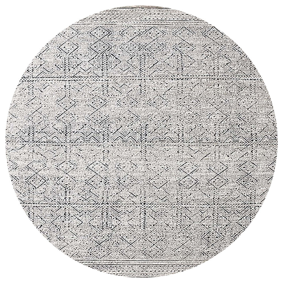 Ahgly Company Indoor Round Mid-Century Modern Area Rugs, 5' Round