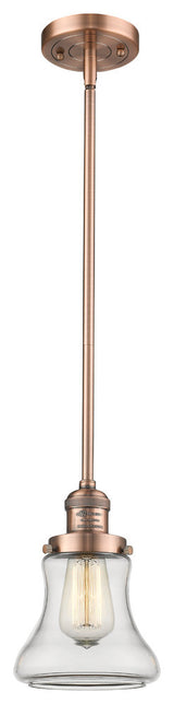 Bellmont Dimmable LED Mini Pendant, Antique Copper, Glass: Clear