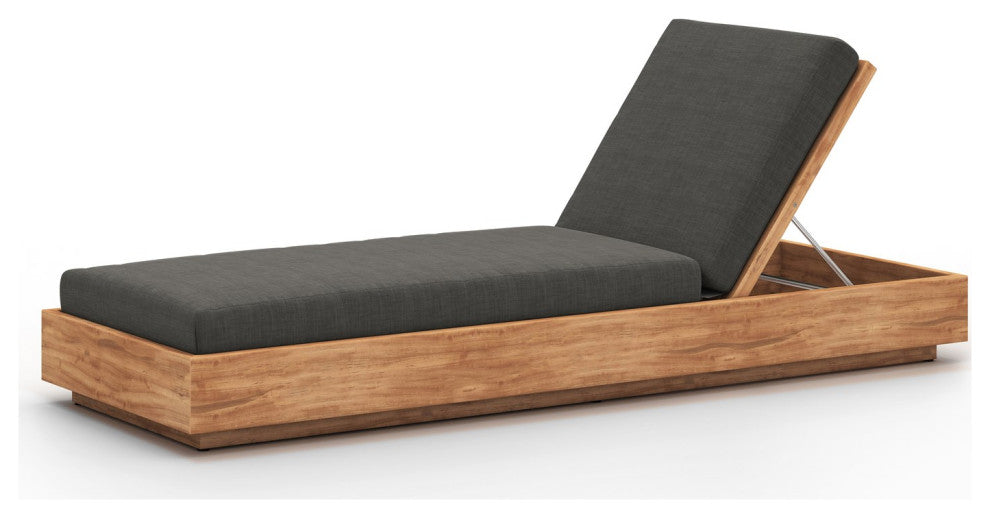 Kinta Outdoor Chaise Lounge-Charcoal
