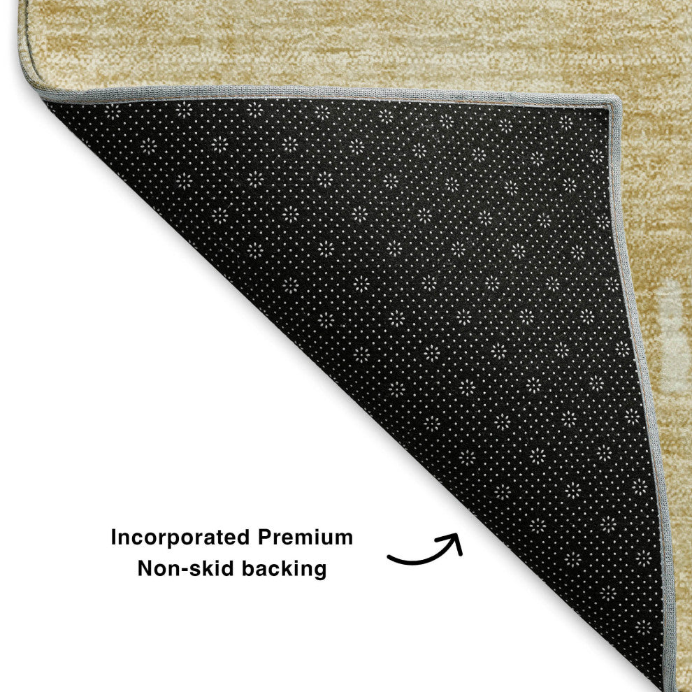 Premium Machine Washable Mayfield AMF624 Beige 3' x 5' Rug