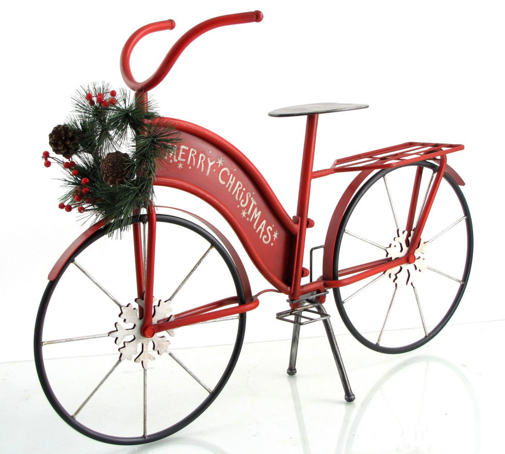 Small Iron "Merry Christmas" Bicycle Decor