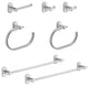 His and Hers 7 Piece Chrome Bathroom Hardware Set