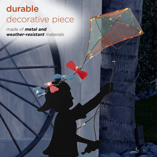 Alpine Solar Boy Silhouette Flying Kite Decor, 41"