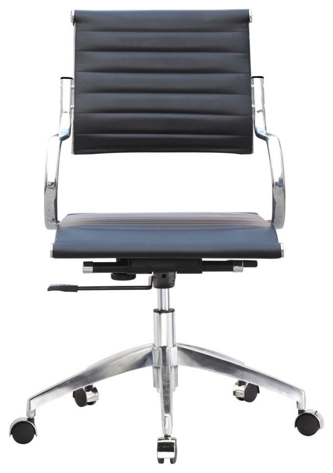 Classics Flees Office Chair Mid Back, Black