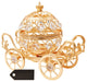 24K Gold Plated Crystal Studded Large Cinderella Pumpkin Coach Ornament