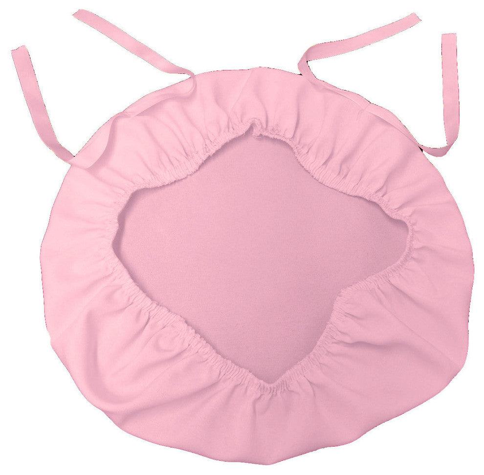 LA Linen Chiavari Chair Cushion Cover, Set of 4, Light Pink