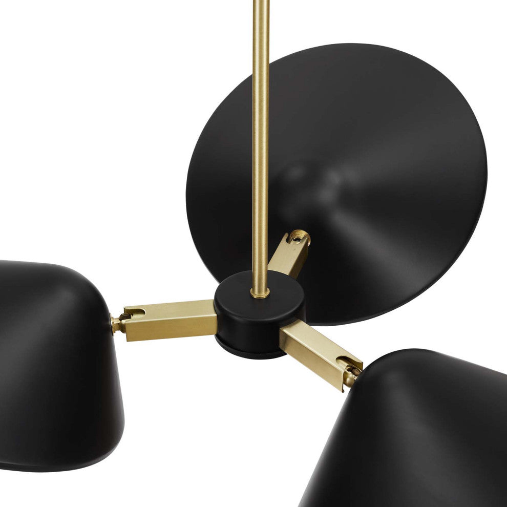 Pendant Ceiling Light Fixture, Black, Metal, Modern Cafe Bistro Hospitality