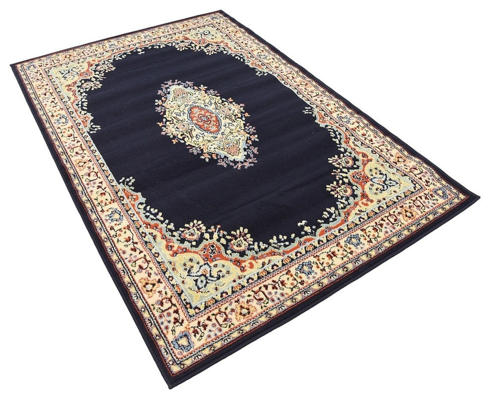 Unique Loom Navy Blue Washington Reza 4' 0 x 6' 0 Area Rug