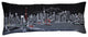 35" Black Tokyo Nighttime Skyline Lumbar Decorative Pillow