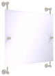 Carolina Landscape Frameless Rail Mounted Mirror, Satin Nickel