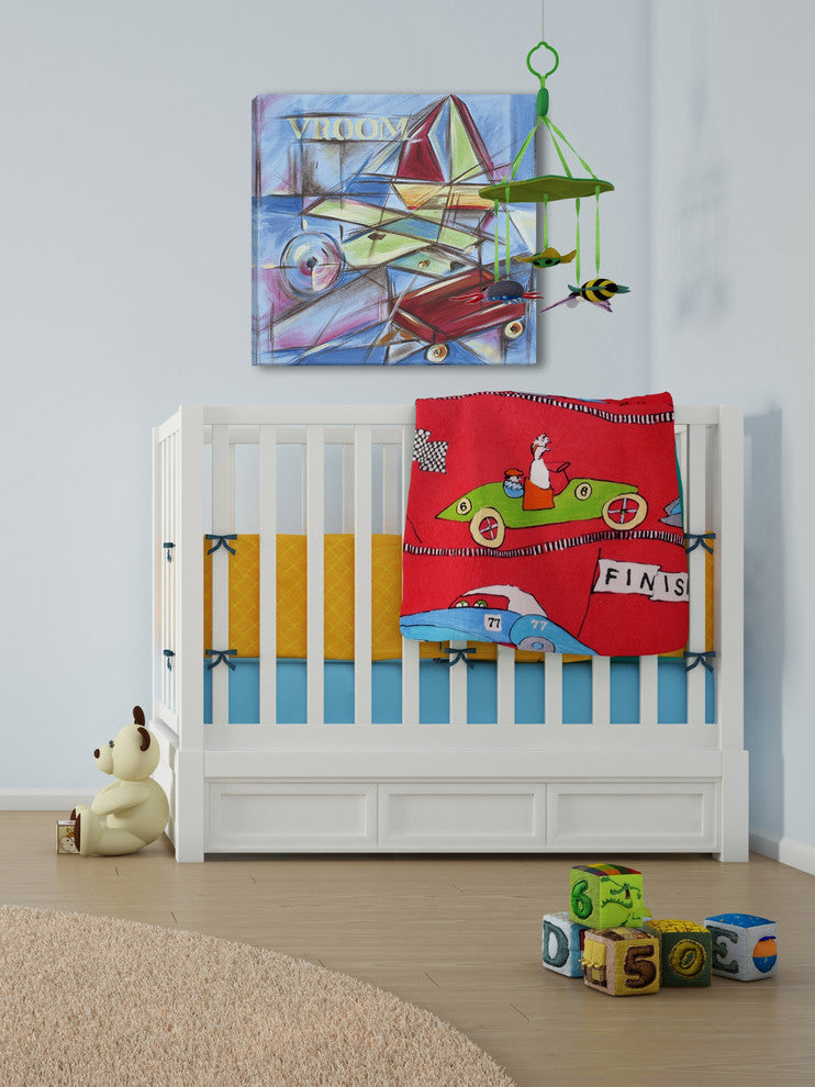Marmont Hill, "Vroom" by Reesa Qualia Painting Print on Wrapped Canvas, 24x24