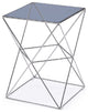 HomeRoots 22" Glass and Stainless Steel End Table