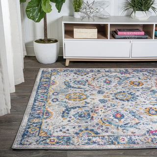 Izil Modern Persian Light Gray/Blue 3'x5' Area Rug