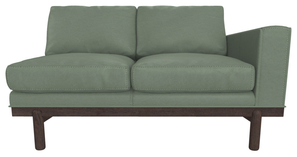 Cantor Right Arm Leather Sofa, Finish: Ebony, Leather: Juniper
