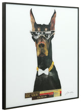 "Doberman Pinscher"  Printed Wall Art Framed With Black Anodized Aluminum