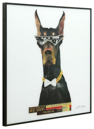 "Doberman Pinscher"  Printed Wall Art Framed With Black Anodized Aluminum