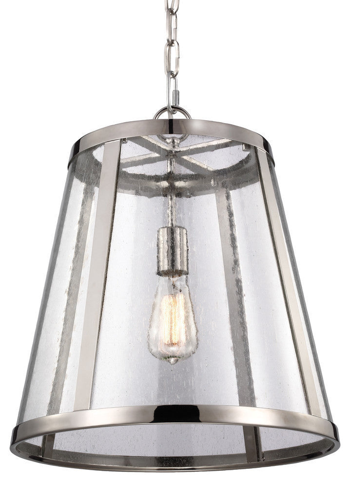 1-Light Pendant, Polished Nickel