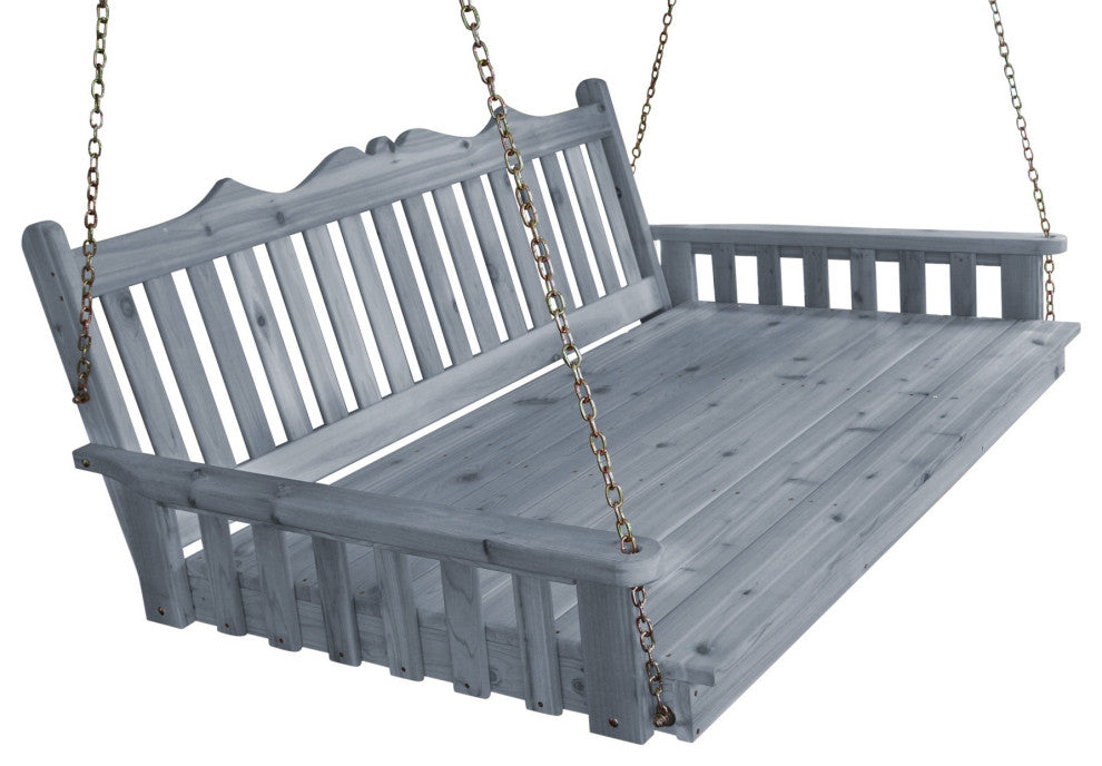 Cedar Royal English Swingbed, Gray Stain, 5 Foot