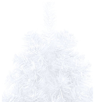 vidaXL Christmas Tree Artificial Half-Circle Xmas Tree with Stand White PVC