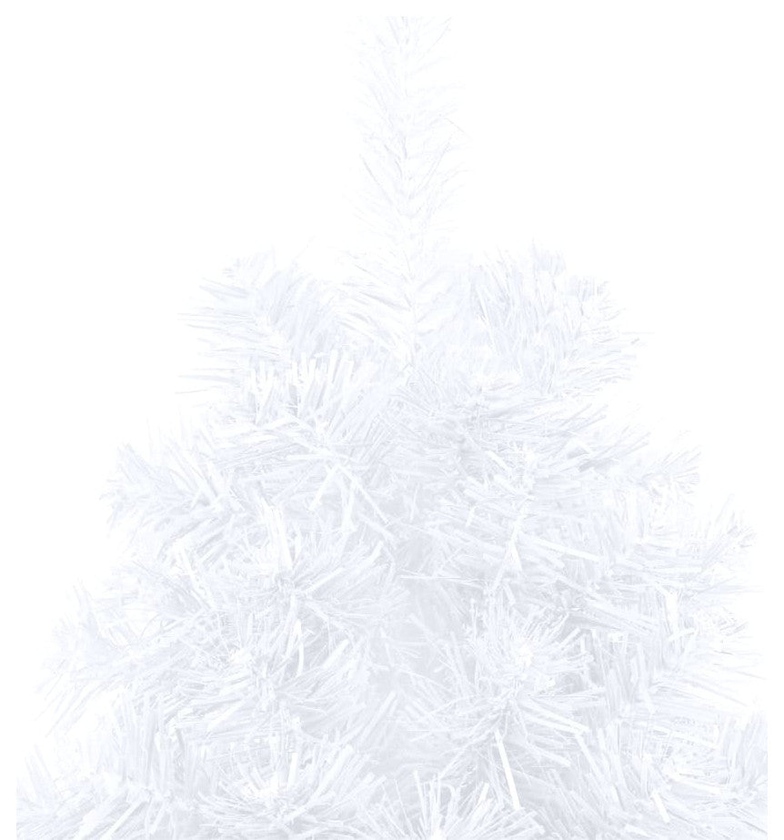 vidaXL Christmas Tree Artificial Half-Circle Xmas Tree with Stand White PVC