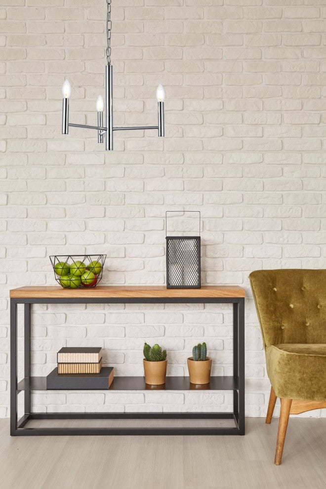 Caitlin 3-Light Pendant, Chrome