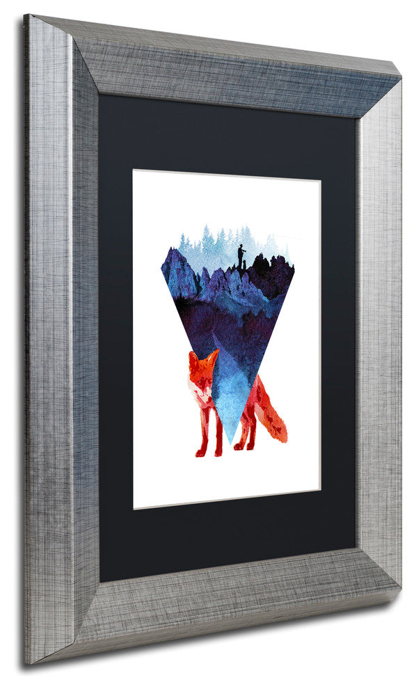 Robert Farkas 'Risky Road' Art, Silver Frame, Black Mat, 14x11