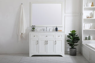 48" Single Bathroom Vanity, White