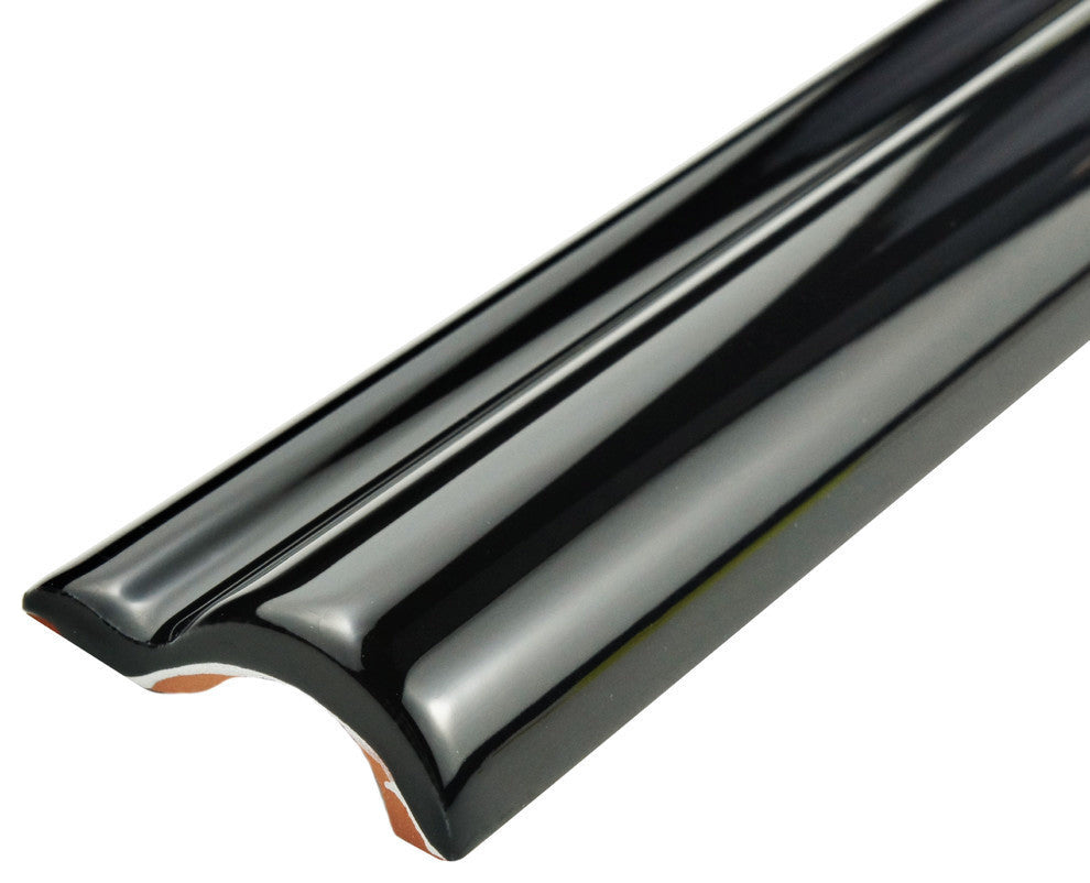 Santorini London Nero Ceramic Wall Trim