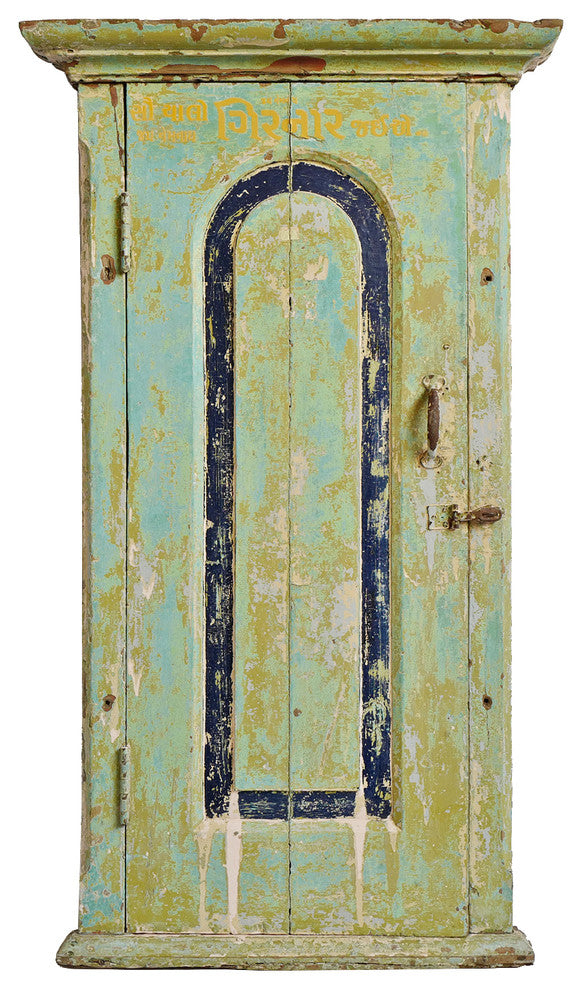 Consigned Wood Shutter Door Mirror