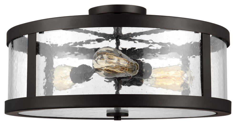 Harrow Large Semi-Flush Mount, Oil Rubbed Bronze