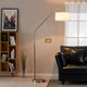 Artiva USA Ariana 80" Extendable LED Arched Floor Lamp, Brushed Steel