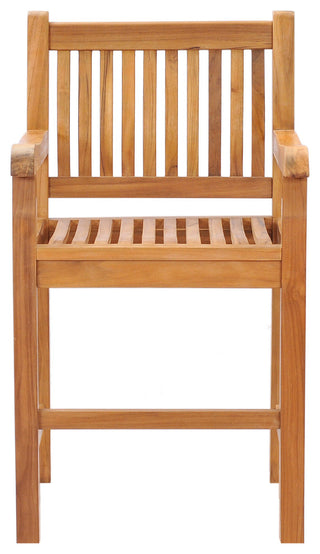 Teak Wood Elzas Counter Stool With Arms
