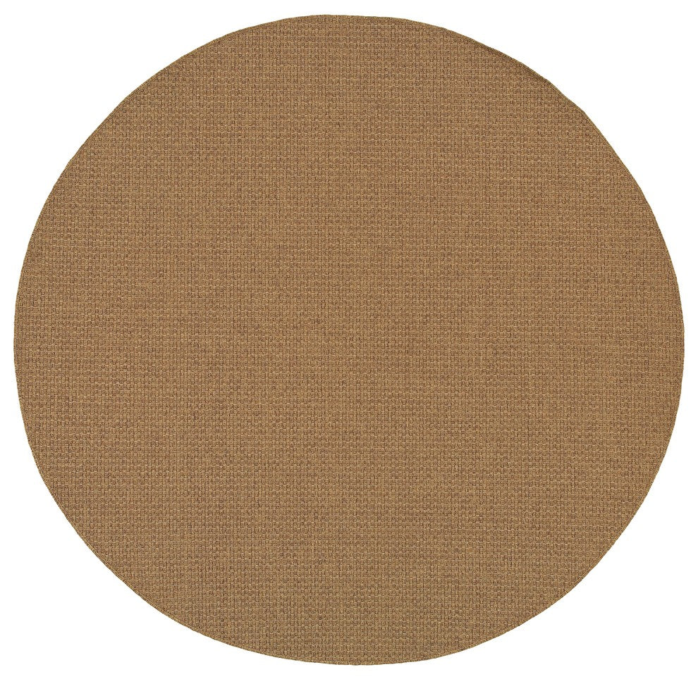 Oriental Weavers Karavia Collection Tan Solid Indoor/Outdoor Rug 5'3"X7'6"