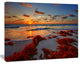 Beautiful Shore and Cloudy Sky, Landscape Canvas Art Print, 60"x28"